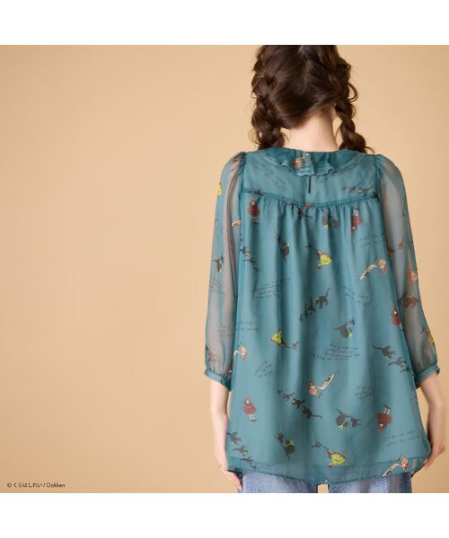 Rose Tiara / ローズティアラ シャツ・ブラウス | 【くらはしれいコラボ】クロネコPTピンタックフリルカラーブラウス | 詳細11