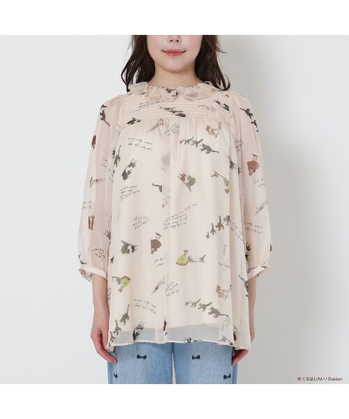 Rose Tiara / ローズティアラ シャツ・ブラウス | 【くらはしれいコラボ】クロネコPTピンタックフリルカラーブラウス | 詳細12