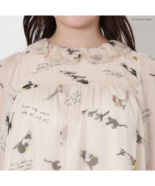 Rose Tiara / ローズティアラ シャツ・ブラウス | 【くらはしれいコラボ】クロネコPTピンタックフリルカラーブラウス | 詳細15