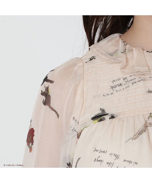 Rose Tiara / ローズティアラ シャツ・ブラウス | 【くらはしれいコラボ】クロネコPTピンタックフリルカラーブラウス | 詳細16