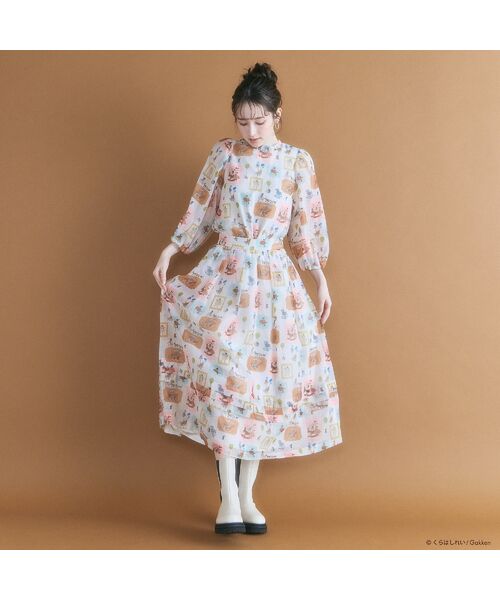 Rose Tiara / ローズティアラ ミニ・ひざ丈スカート | 【くらはしれいコラボ】MIXPTボリュームタックスカート | 詳細1