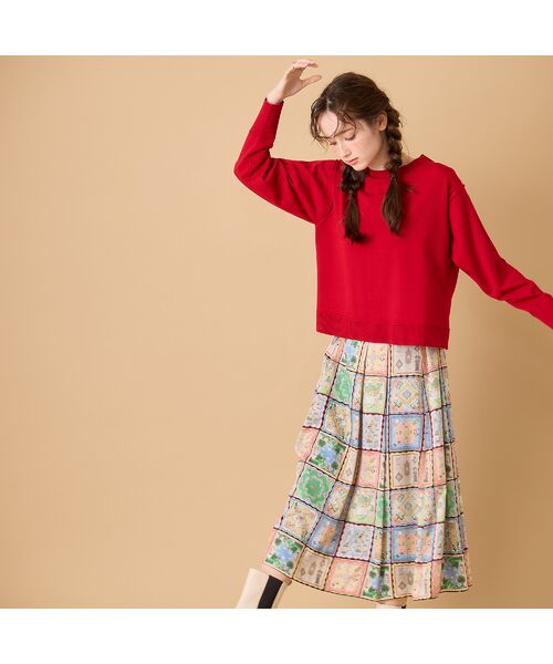 Rose Tiara / ローズティアラ ミニ・ひざ丈スカート | 【22fabric】ハンカチコレクター/ スカート | 詳細1