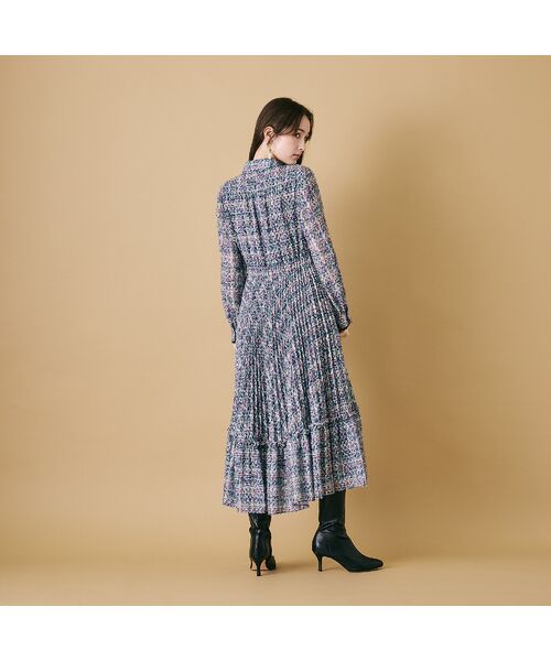 Rose Tiara / ローズティアラ ミニ丈・ひざ丈ワンピース | ツィードプリントワンピース | 詳細3