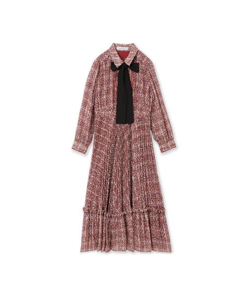 Rose Tiara / ローズティアラ ミニ丈・ひざ丈ワンピース | ツィードプリントワンピース | 詳細18