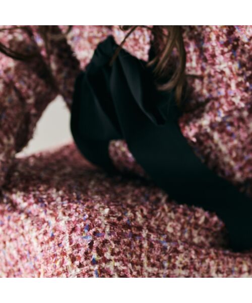 Rose Tiara / ローズティアラ ミニ丈・ひざ丈ワンピース | ツィードプリントワンピース | 詳細6