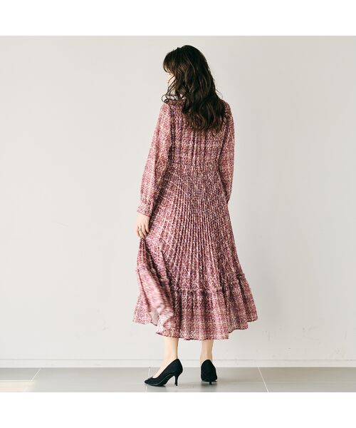 Rose Tiara / ローズティアラ ミニ丈・ひざ丈ワンピース | ツィードプリントワンピース | 詳細9