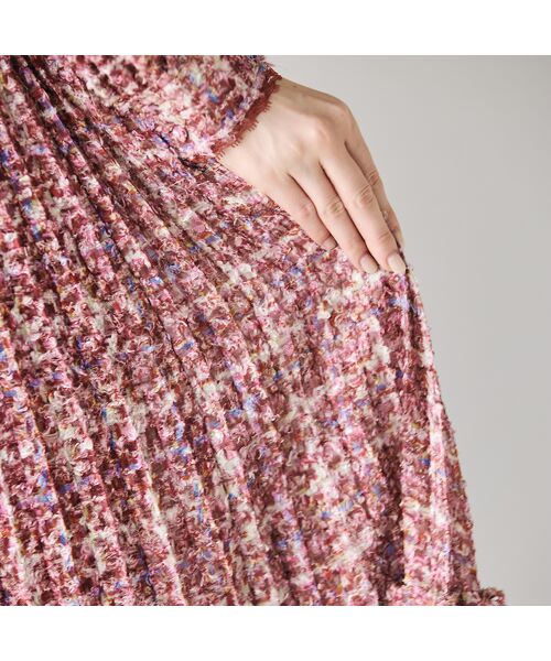 Rose Tiara / ローズティアラ ミニ丈・ひざ丈ワンピース | ツィードプリントワンピース | 詳細12