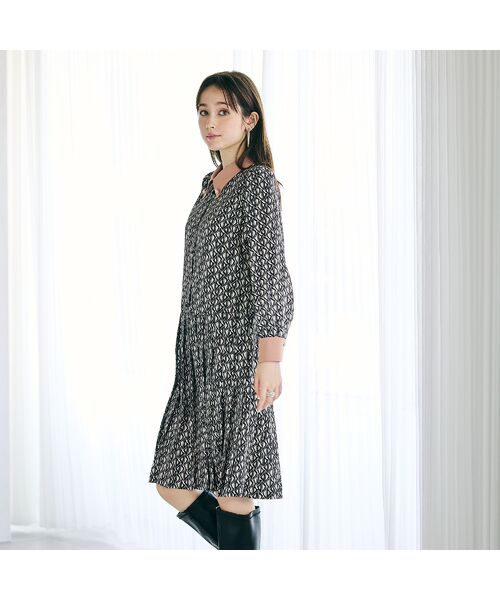 Rose Tiara / ローズティアラ ミニ丈・ひざ丈ワンピース | ビジュー釦ヴィンテージ風ワンピース | 詳細2