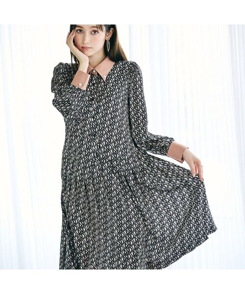 Rose Tiara / ローズティアラ ミニ丈・ひざ丈ワンピース | ビジュー釦ヴィンテージ風ワンピース | 詳細4