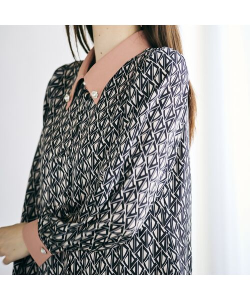 Rose Tiara / ローズティアラ ミニ丈・ひざ丈ワンピース | ビジュー釦ヴィンテージ風ワンピース | 詳細6