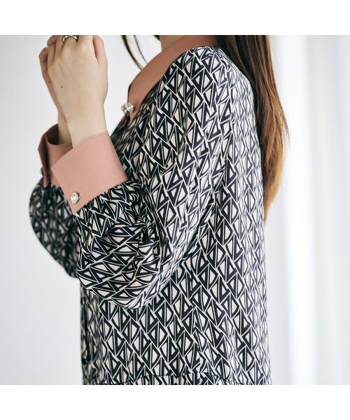 Rose Tiara / ローズティアラ ミニ丈・ひざ丈ワンピース | ビジュー釦ヴィンテージ風ワンピース | 詳細8