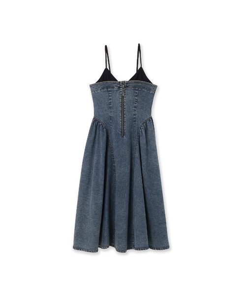 Rose Tiara / ローズティアラ ミニ丈・ひざ丈ワンピース | デニムドッキングワンピース | 詳細13
