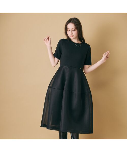 Rose Tiara / ローズティアラ ミニ丈・ひざ丈ワンピース | 【M-StyleLuxeコラボ】【人気のため追加】メッシュスカートワンピース | 詳細3