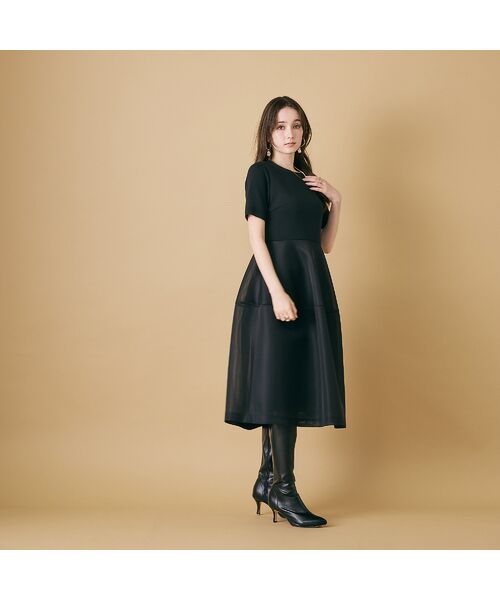 Rose Tiara / ローズティアラ ミニ丈・ひざ丈ワンピース | 【M-StyleLuxeコラボ】【人気のため追加】メッシュスカートワンピース | 詳細4
