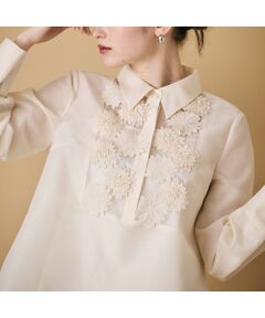 Rose Tiara / ローズティアラ シャツ・ブラウス | 立体フラワーモチーフ付きブラウス