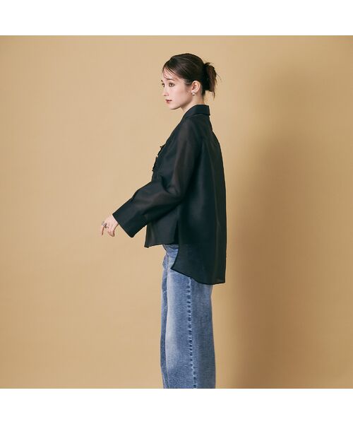 Rose Tiara / ローズティアラ シャツ・ブラウス | 立体フラワーモチーフ付きブラウス | 詳細8