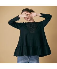 Rose Tiara / ローズティアラ シャツ・ブラウス | 胸元フラワー×レースブラウス