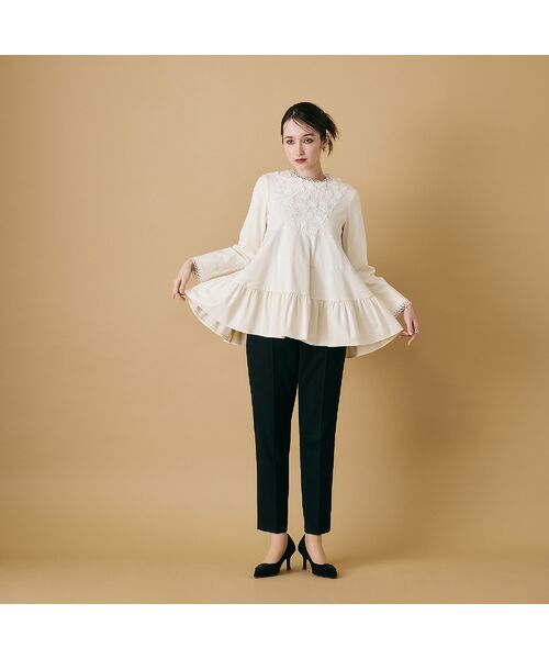 Rose Tiara / ローズティアラ シャツ・ブラウス | 胸元フラワー×レースブラウス | 詳細2