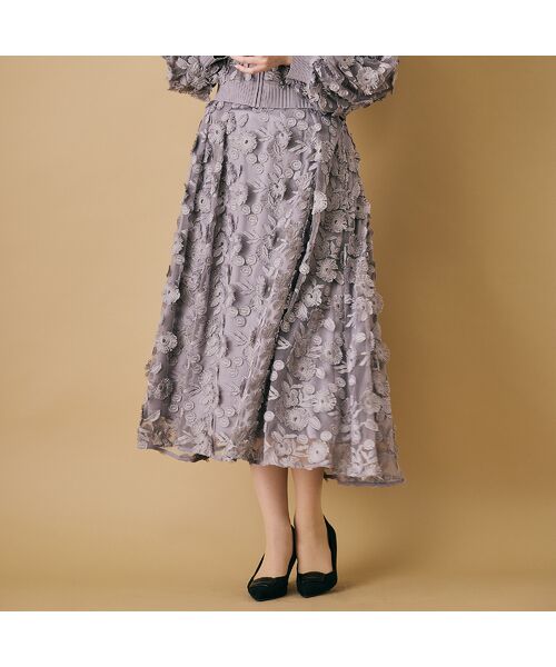 Rose Tiara / ローズティアラ ミニ・ひざ丈スカート | チュールレーススカート | 詳細4