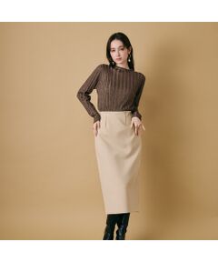 Rose Tiara / ローズティアラ ミニ・ひざ丈スカート | 【セットアップ対応】肉厚ダンボールタイトスカート