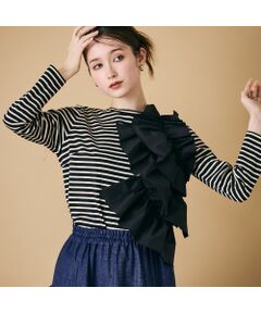 Rose Tiara / ローズティアラ カットソー | ショルダーフリル付きカットソー