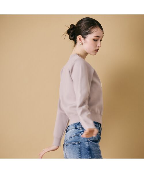 Rose Tiara / ローズティアラ ニット・セーター | 立体フラワーモチーフ付きカーディガン | 詳細2