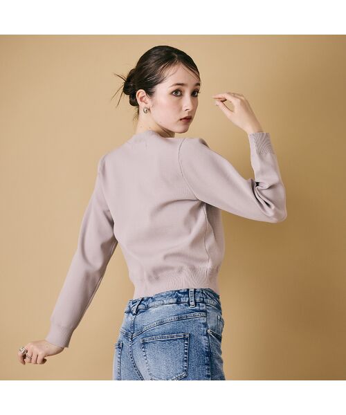 Rose Tiara / ローズティアラ ニット・セーター | 立体フラワーモチーフ付きカーディガン | 詳細3