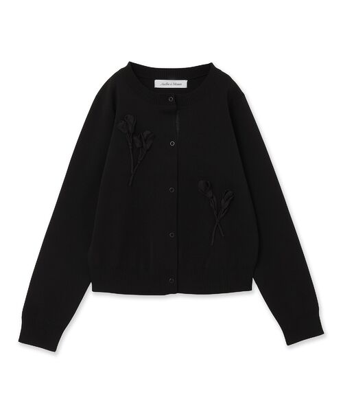 Rose Tiara / ローズティアラ ニット・セーター | 立体フラワーモチーフ付きカーディガン | 詳細17