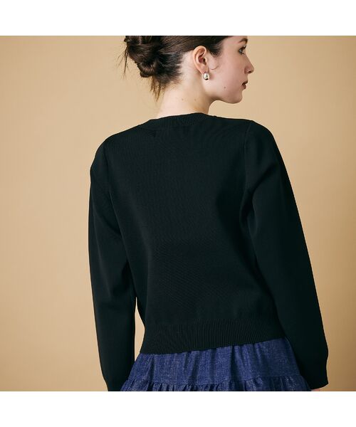 Rose Tiara / ローズティアラ ニット・セーター | 立体フラワーモチーフ付きカーディガン | 詳細9