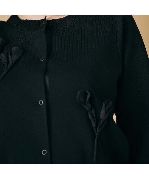 Rose Tiara / ローズティアラ ニット・セーター | 立体フラワーモチーフ付きカーディガン | 詳細11