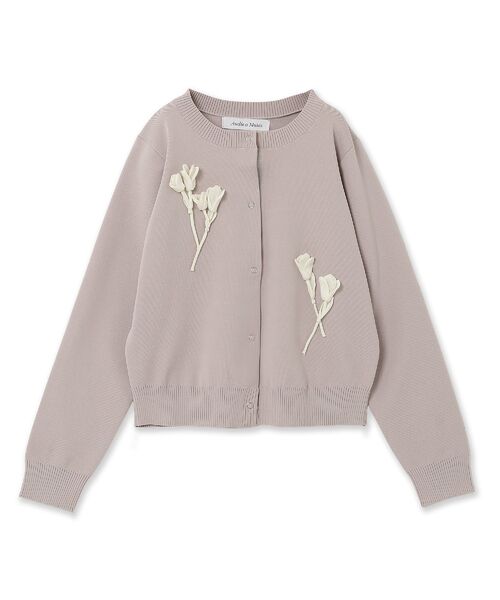 Rose Tiara / ローズティアラ ニット・セーター | 立体フラワーモチーフ付きカーディガン | 詳細13