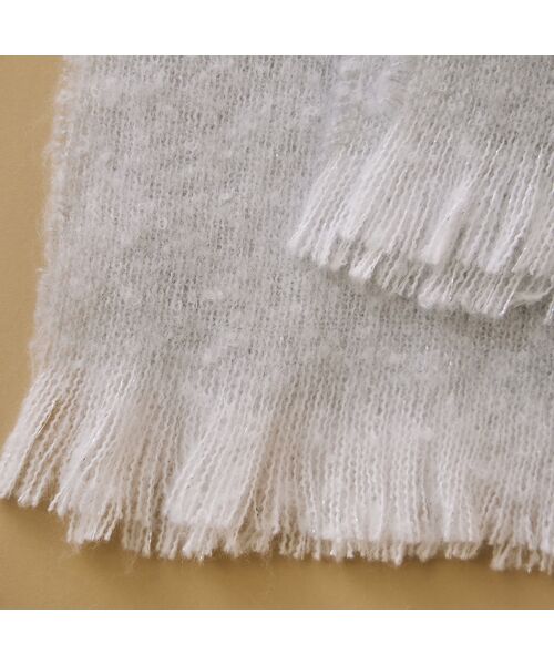 Rose Tiara / ローズティアラ マフラー・ショール・スヌード・ストール | ブークレーシャギーラメムジストール | 詳細10