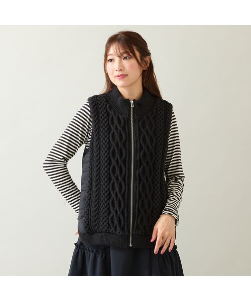 Rose Tiara / ローズティアラ その他アウター | ケーブルニットドッキングベスト | 詳細8