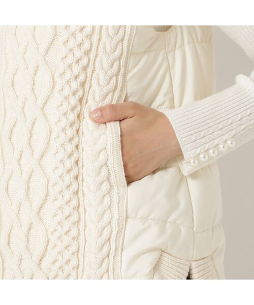 Rose Tiara / ローズティアラ その他アウター | ケーブルニットドッキングベスト | 詳細17