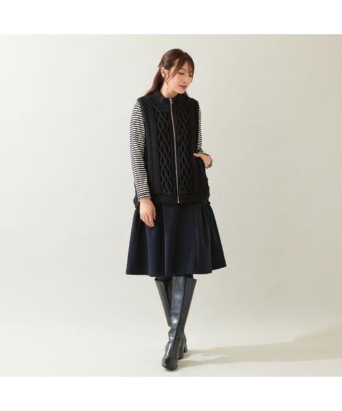 Rose Tiara / ローズティアラ その他アウター | ケーブルニットドッキングベスト | 詳細11