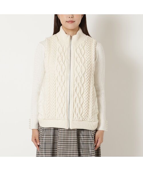 Rose Tiara / ローズティアラ その他アウター | ケーブルニットドッキングベスト | 詳細12