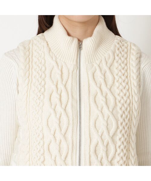 Rose Tiara / ローズティアラ その他アウター | ケーブルニットドッキングベスト | 詳細15