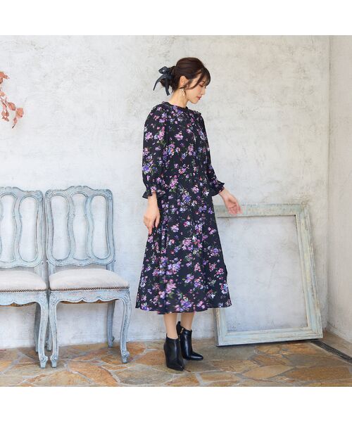 Rose Tiara / ローズティアラ ミニ丈・ひざ丈ワンピース | フラワープリントワンピース | 詳細1
