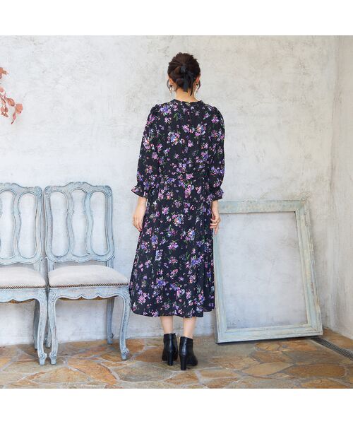 Rose Tiara / ローズティアラ ミニ丈・ひざ丈ワンピース | フラワープリントワンピース | 詳細3