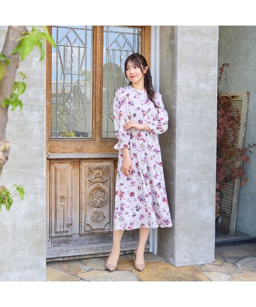 Rose Tiara / ローズティアラ ミニ丈・ひざ丈ワンピース | フラワープリントワンピース | 詳細5