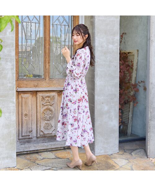 Rose Tiara / ローズティアラ ミニ丈・ひざ丈ワンピース | フラワープリントワンピース | 詳細6