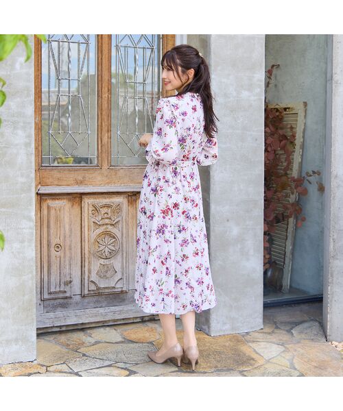 Rose Tiara / ローズティアラ ミニ丈・ひざ丈ワンピース | フラワープリントワンピース | 詳細7