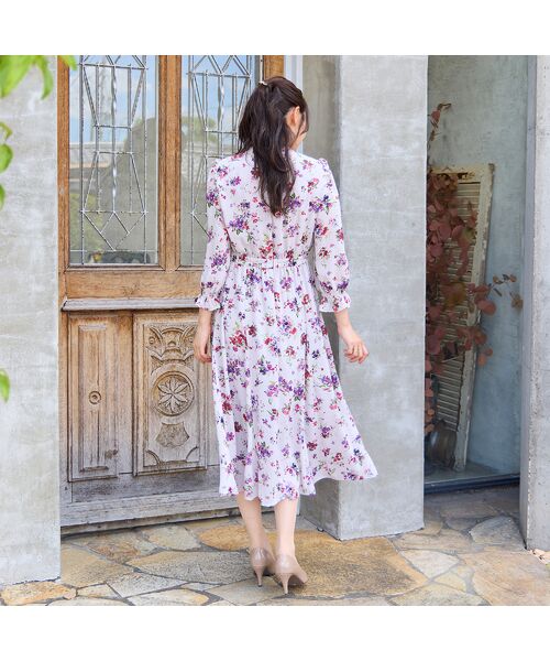Rose Tiara / ローズティアラ ミニ丈・ひざ丈ワンピース | フラワープリントワンピース | 詳細8