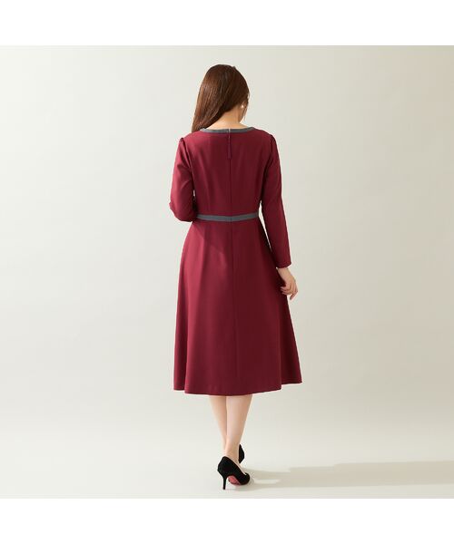 Rose Tiara / ローズティアラ ミニ丈・ひざ丈ワンピース | 【美シルエット】【イージーケア/UVカット】シフォンプリーツ切替ワンピース | 詳細8