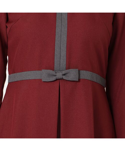 Rose Tiara / ローズティアラ ミニ丈・ひざ丈ワンピース | 【美シルエット】【イージーケア/UVカット】シフォンプリーツ切替ワンピース | 詳細14