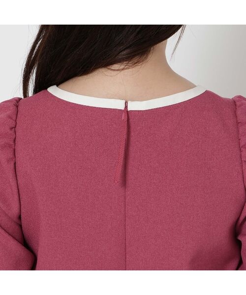 Rose Tiara / ローズティアラ ミニ丈・ひざ丈ワンピース | 【伸縮性◎/イージーケア】配色リボンワンピース | 詳細13