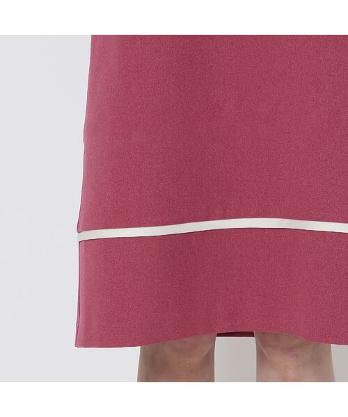 Rose Tiara / ローズティアラ ミニ丈・ひざ丈ワンピース | 【伸縮性◎/イージーケア】配色リボンワンピース | 詳細14