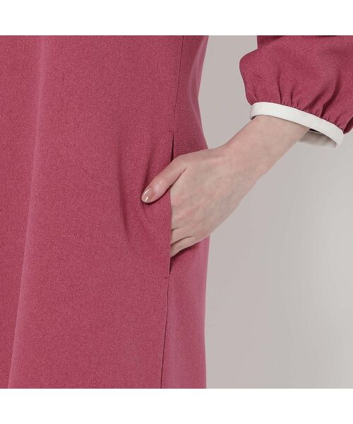 Rose Tiara / ローズティアラ ミニ丈・ひざ丈ワンピース | 【伸縮性◎/イージーケア】配色リボンワンピース | 詳細11