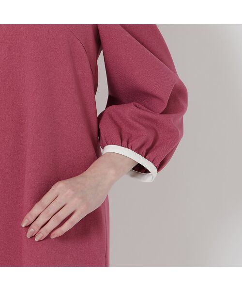 Rose Tiara / ローズティアラ ミニ丈・ひざ丈ワンピース | 【伸縮性◎/イージーケア】配色リボンワンピース | 詳細12