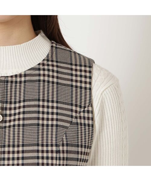 Rose Tiara / ローズティアラ ミニ丈・ひざ丈ワンピース | MIXチェックジャンパースカート | 詳細12